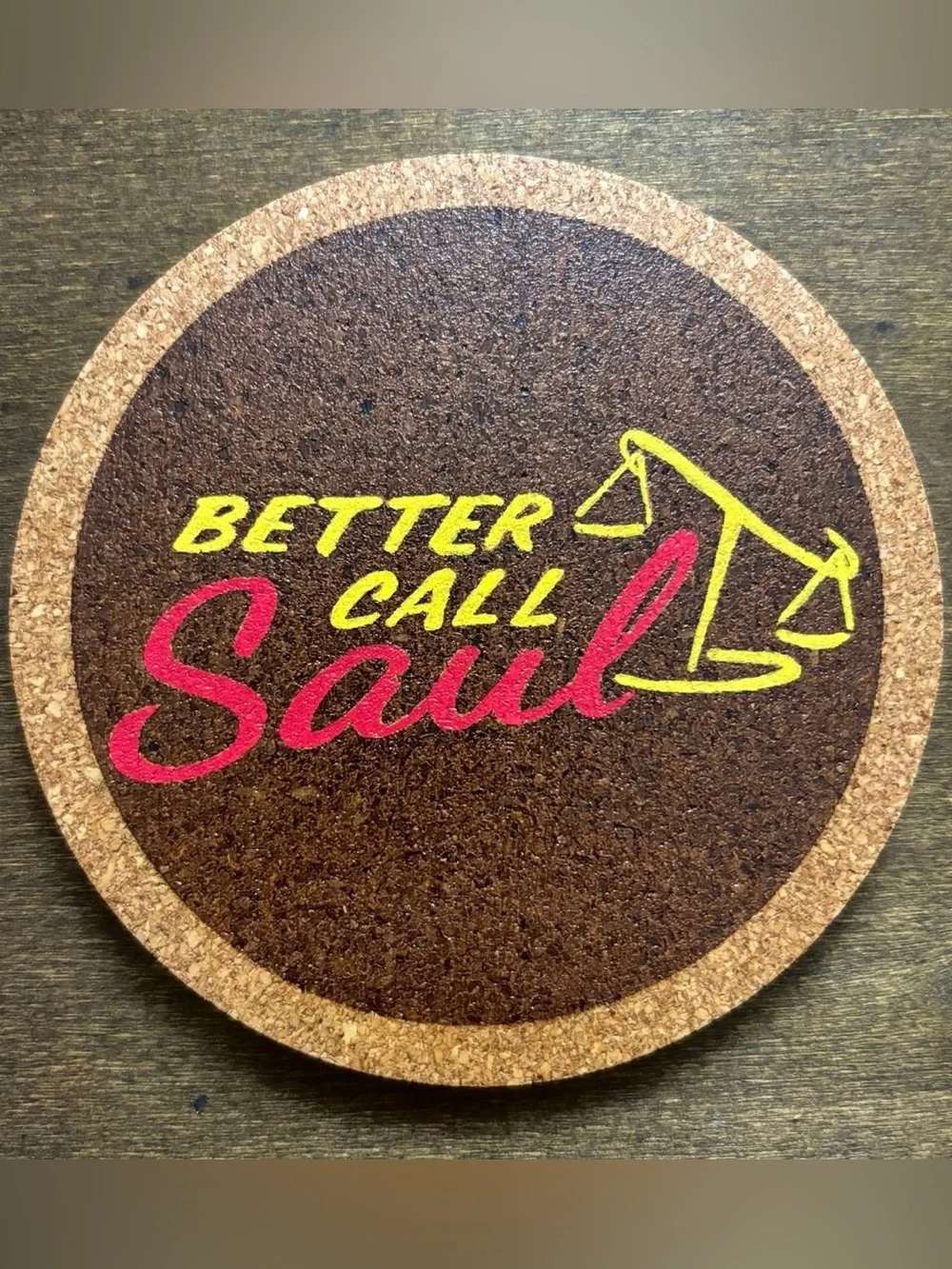 Breaking Bad Better Call Saul Painted Cork Coasters Bundle of 2